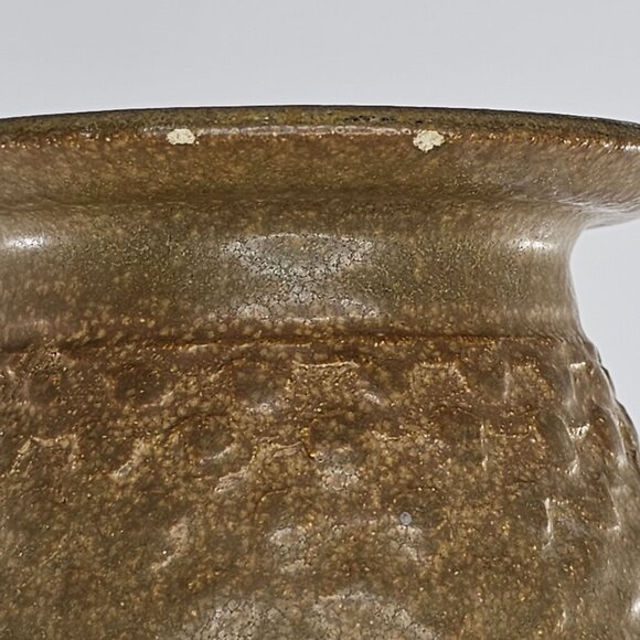 Vintage Wishon Harrell Stoneware Art Pottery Vase Signed Mid Century *Chipped* - Picture 5 of 9